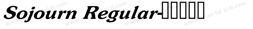 Sojourn Regular字体转换